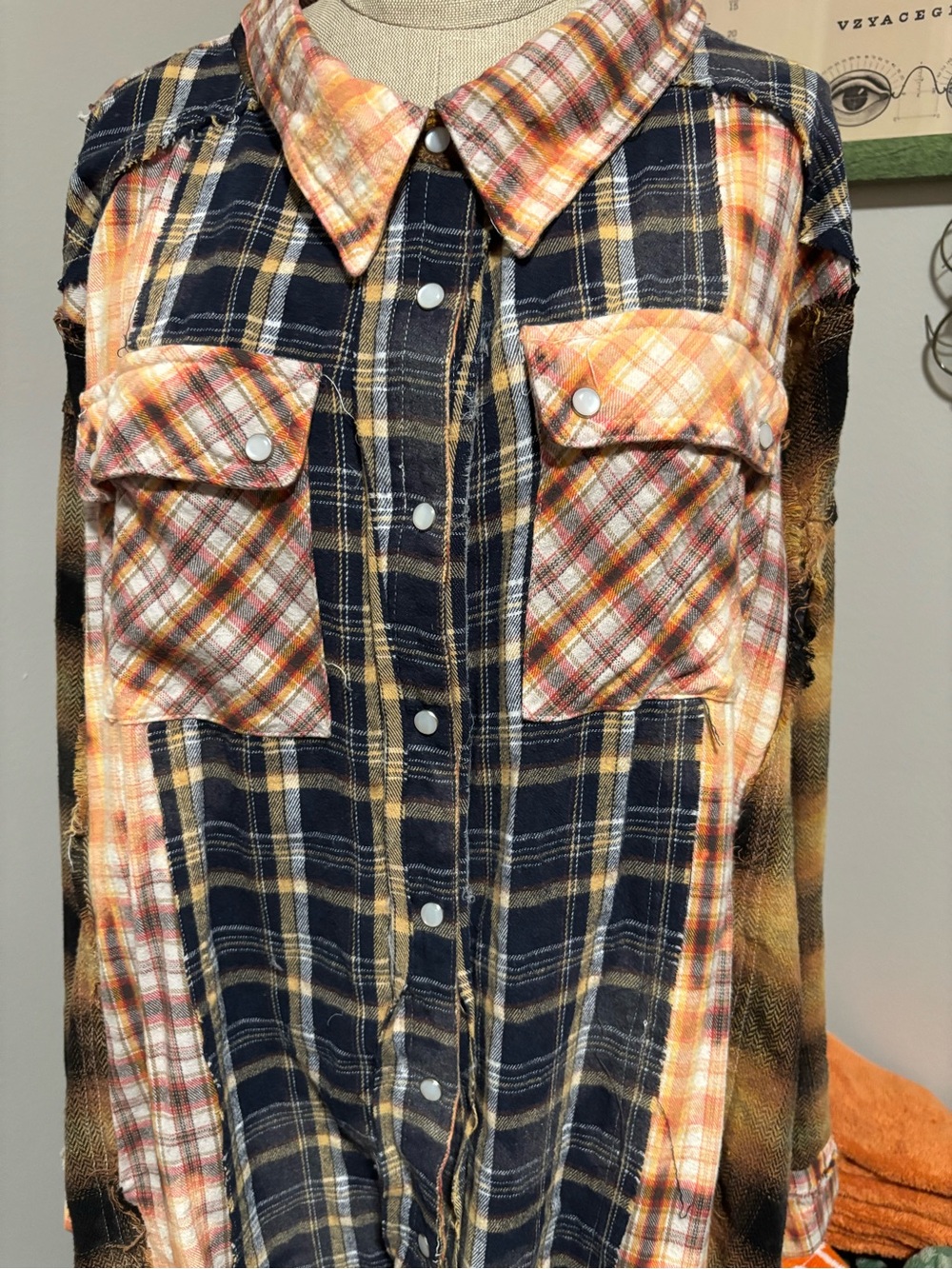 Shabby Chic Style Flannel Shirt - Picture 2 of 6